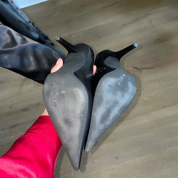 Jeffrey Campbell over the knee satin boots - Picture 4 of 6